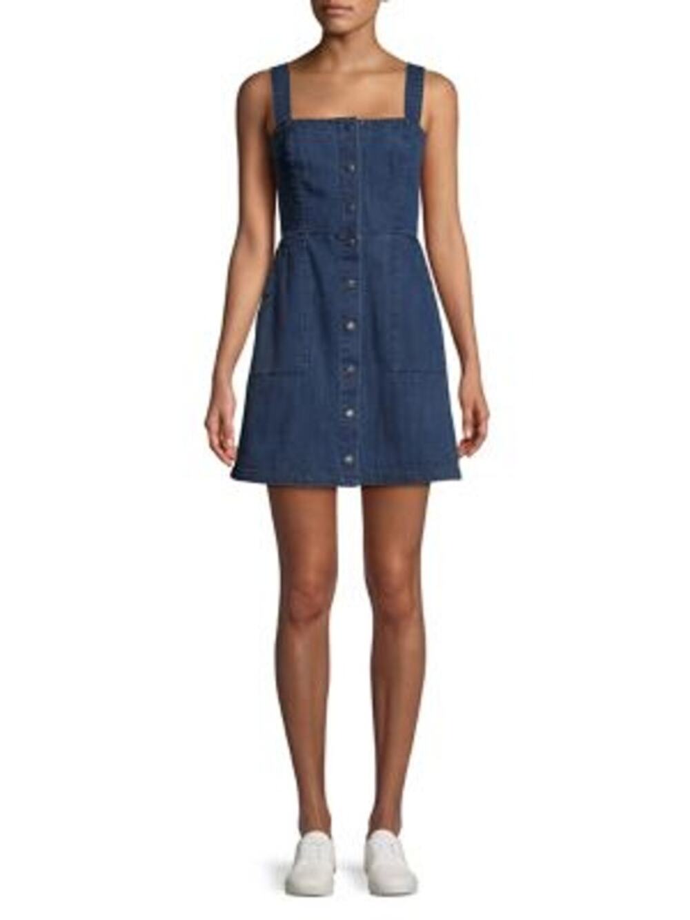 Highline Collective Denim Pinafore Dress Mini Blue Size 10